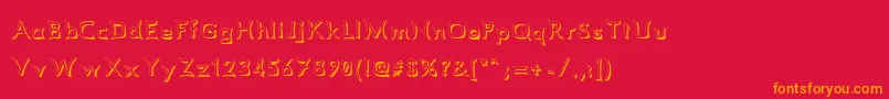 Comismsh Font – Orange Fonts on Red Background