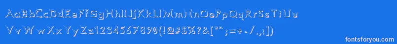 Comismsh Font – Pink Fonts on Blue Background