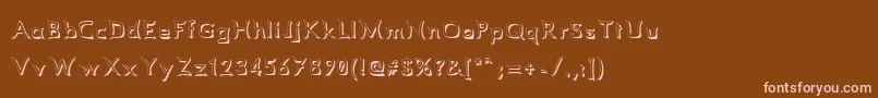 Comismsh Font – Pink Fonts on Brown Background