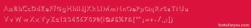 Comismsh Font – Pink Fonts on Red Background