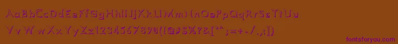 Comismsh Font – Purple Fonts on Brown Background