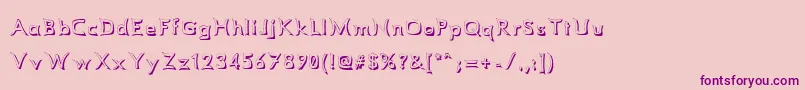 Comismsh Font – Purple Fonts on Pink Background