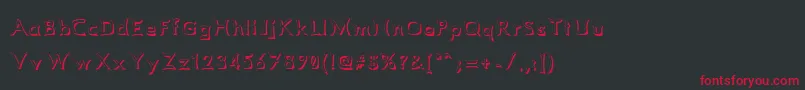 Comismsh Font – Red Fonts on Black Background