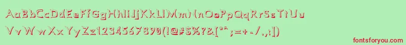 Шрифт Comismsh – красные шрифты на зелёном фоне