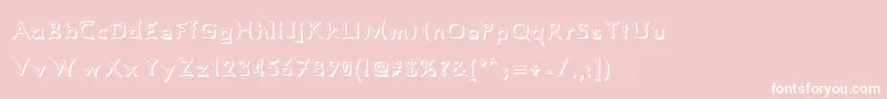 Comismsh Font – White Fonts on Pink Background