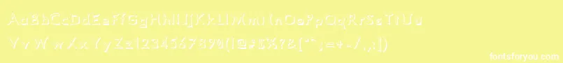 Comismsh Font – White Fonts on Yellow Background