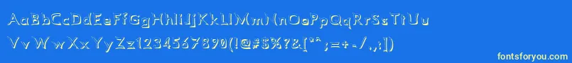 Comismsh Font – Yellow Fonts on Blue Background