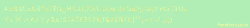 Comismsh Font – Yellow Fonts on Green Background