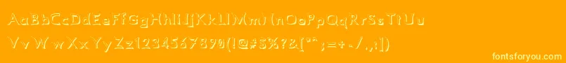 Шрифт Comismsh – жёлтые шрифты на оранжевом фоне