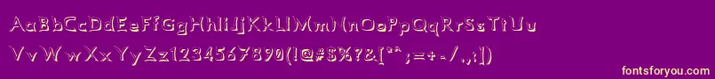 Comismsh Font – Yellow Fonts on Purple Background