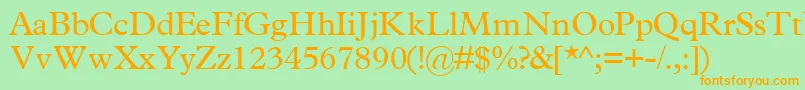 TerminussskRegular Font – Orange Fonts on Green Background