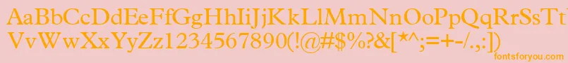 TerminussskRegular Font – Orange Fonts on Pink Background