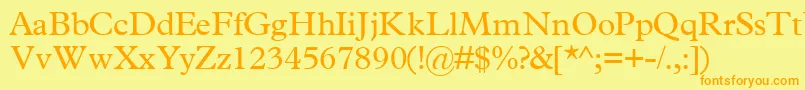 TerminussskRegular Font – Orange Fonts on Yellow Background