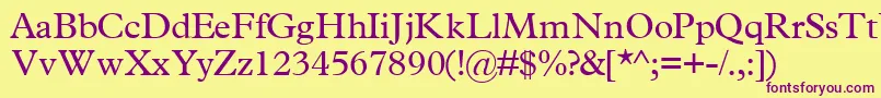 TerminussskRegular Font – Purple Fonts on Yellow Background