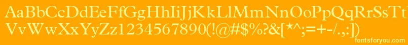 TerminussskRegular Font – Yellow Fonts on Orange Background