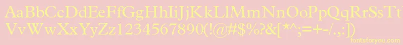 TerminussskRegular Font – Yellow Fonts on Pink Background