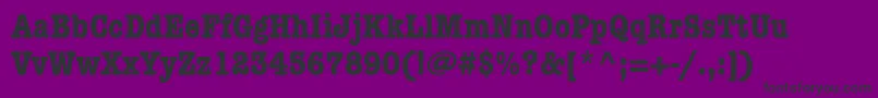 ItcAmericanTypewriterLtBoldCondensed Font – Black Fonts on Purple Background