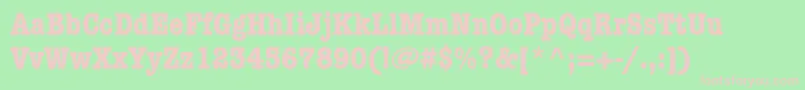 Подробнее о шрифте ItcAmericanTypewriterLtBoldCondensed Шрифт ItcAmericanTypewriterLtBoldCondensed – розовые шрифты на зелёном фоне