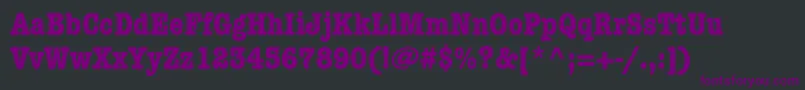 ItcAmericanTypewriterLtBoldCondensed Font – Purple Fonts on Black Background