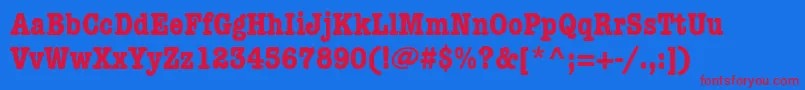 ItcAmericanTypewriterLtBoldCondensed Font – Red Fonts on Blue Background