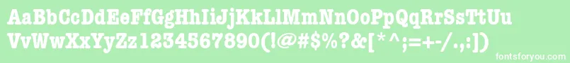 ItcAmericanTypewriterLtBoldCondensed Font – White Fonts on Green Background