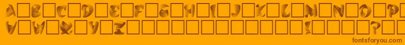Saiba mais sobre a fonte Calypso Fonte Calypso – fontes marrons em um fundo laranja
