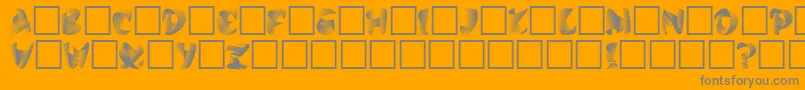 Calypso Font – Gray Fonts on Orange Background