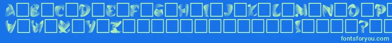 Calypso Font – Green Fonts on Blue Background