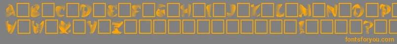 Calypso Font – Orange Fonts on Gray Background