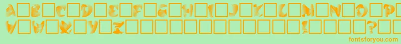 Calypso Font – Orange Fonts on Green Background