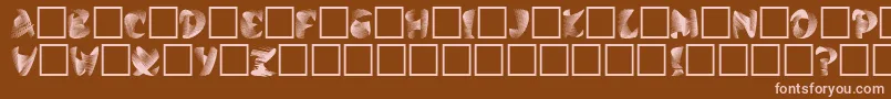 Calypso Font – Pink Fonts on Brown Background