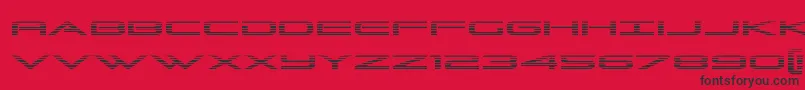 フォントGrandsportgrad – 赤い背景に黒い文字