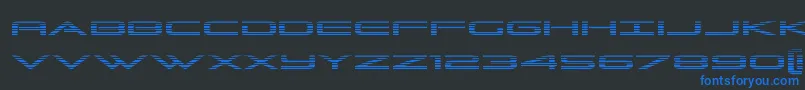 Grandsportgrad Font – Blue Fonts on Black Background