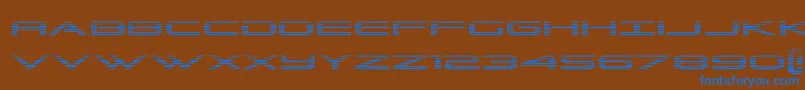 Grandsportgrad Font – Blue Fonts on Brown Background