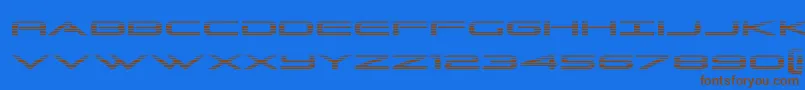 Grandsportgrad Font – Brown Fonts on Blue Background