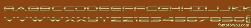 Grandsportgrad Font – Green Fonts on Brown Background