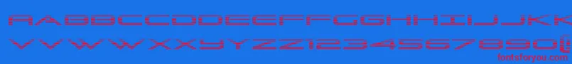 Grandsportgrad Font – Red Fonts on Blue Background