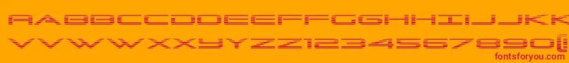 Grandsportgrad Font – Red Fonts on Orange Background