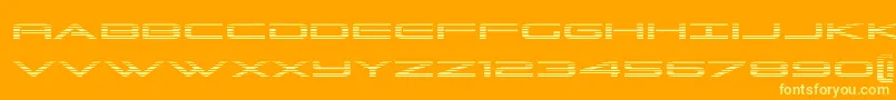 Grandsportgrad Font – Yellow Fonts on Orange Background