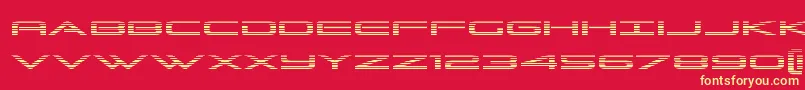 Grandsportgrad Font – Yellow Fonts on Red Background