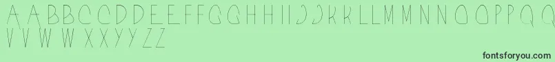 Acorn Font – Black Fonts on Green Background