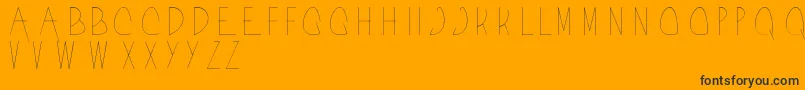 Acorn Font – Black Fonts on Orange Background