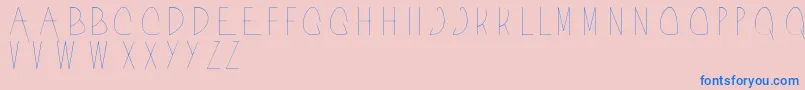 Acorn Font – Blue Fonts on Pink Background