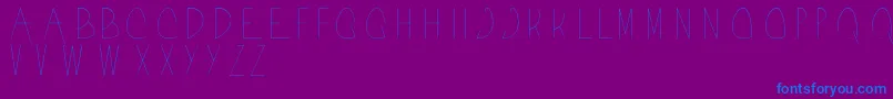 Acorn-fontti – siniset fontit violetilla taustalla