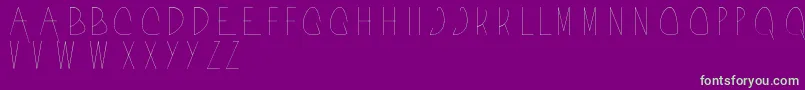 Acorn Font – Green Fonts on Purple Background
