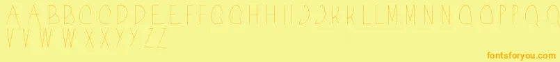 Acorn Font – Orange Fonts on Yellow Background