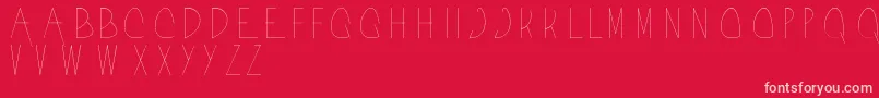 Acorn Font – Pink Fonts on Red Background