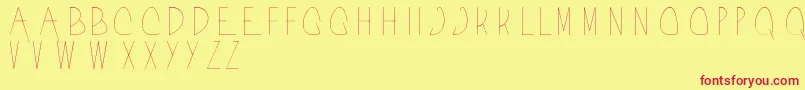 Acorn Font – Red Fonts on Yellow Background
