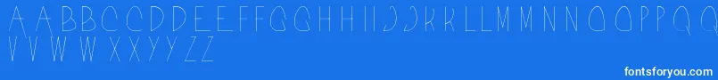 Acorn Font – White Fonts on Blue Background