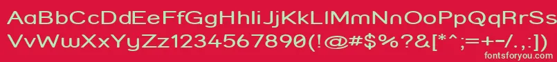 フォントStrcomp – 赤い背景に緑の文字